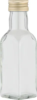 Produktbild von 12 x Glasflasche, eckig, ca. 100 ml
