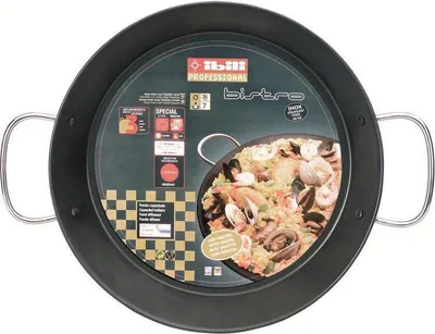 Zdjęcie produktu dla Ibili Bistrot patelnia do paelli ze stali nierdzewnej 28 cm srebrna srebrna jeden rozmiar
