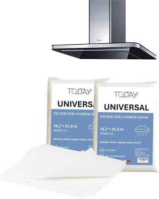 Imagen del producto de Filtros para campana extractora, de poliéster, 40x80 cm, cortables, pack de 2, para la cocina
