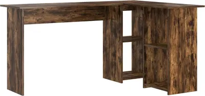 Obrázek produktu pro vidaXL Psací stůl, kouřový dub, 142 x 102 x 73 cm, dřevotřísková deska