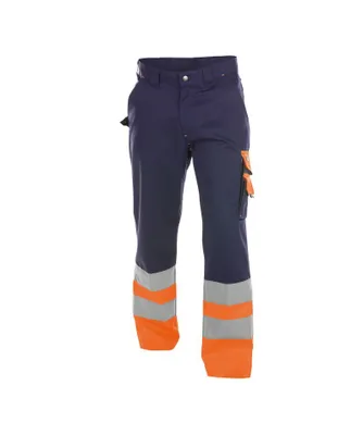 Produktbild von DASSY® Omaha Warnschutzhose DUNKELBLAU/NEONORANGE Gr.58 Länge: PLUS
