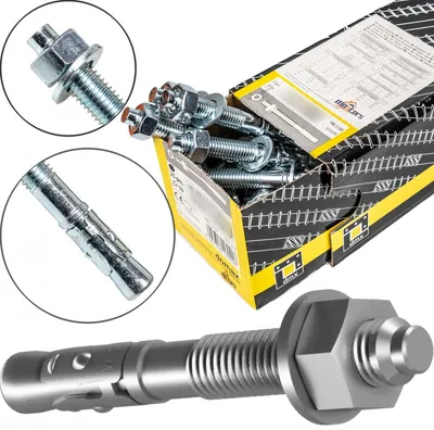 Produktbild von Bolzenanker M12x100 mm aus verzinktem Stahl für Beton Schwerlastanker 25 Stück