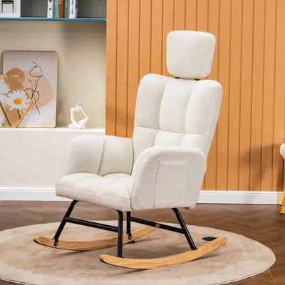 Obrázek produktu pro Houpací křeslo - Houpací křeslo do interiéru - Křeslo do obývacího pokoje - Křeslo do dětského pokoje - Ergonomický design