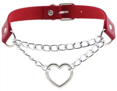 Imagen del producto de Collar y con forma de corazón, color rojo