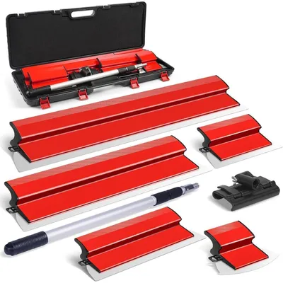 Produktbild von Flächenspachtel Set 5-teilig mit Teleskopstange 15-80 cm Edelstahl