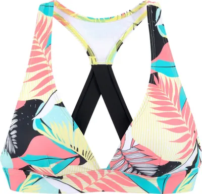 Produktbild von LASCANA ACTIVE Triangel-Bikini-Top Layne türkis-gelb-bedruckt Größe 34 Cup C/D