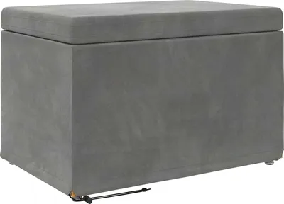 Immagine prodotto di Pouf Grigio scuro Velluto e Legno Ingegnerizzato