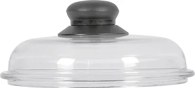 Produktbild von Karl Krüger Glasdeckel mit Kunststoffknopf Ø16cm, Rund, Schwarz, Transparent, Glas, Kunststoff, Kunststoff, Schwarz, 16 cm