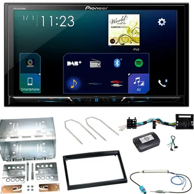 Produktbild von Pioneer SPH-DA230DAB CarPlay DAB+ Einbauset für Citroen C2 C3 Berlingo Jumpy