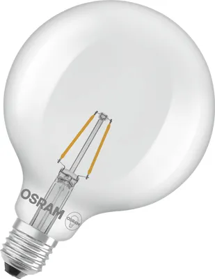 Obrázek produktu pro OSRAM LED žárovka Star Globe G125 25 Filament, 2700 K teplá bílá, 1,8 W, E27, čirá, 250 lm, 15 000h, pro závěsná svítidla, tvar velké koule, dekorativní