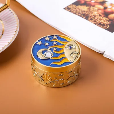 Zdjęcie produktu dla Vintage pudełko do przechowywania biżuterii Case Craft prezent ozdoba szkatułka na biżuterię złoto