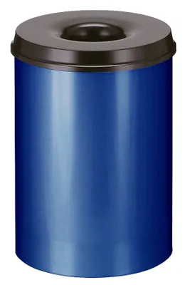 Produktbild von Feuerlöschender Papierkorb 30 Liter - Blau, Schwarz