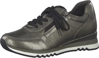 Produktbild von MARCO TOZZI Damen Sneaker Halbschuh Schnürschuh glänzend 2-23782-29, Größe:37 EU, Farbe:Braun