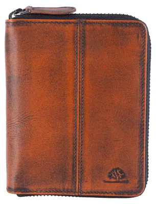 Produktbild von Greenburry RFID Geldbörse Reißverschluss Damen Portemonnaie rusty