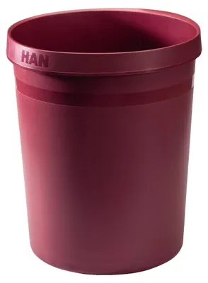 Image de HAN 18198-17 Corbeille à papier GRIP KARMA - 18 L, ronde, matériau recyclé, rouge écologique