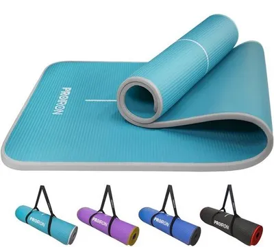 Productafbeelding van Yogamat Extra Dik - Fitnessmat - Antislip - Draagriem - 1830 x 660 x 10 mm - NBR Schuim zonder Ftalaten