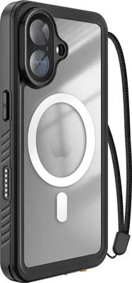 Image de Redpepper, coque iPhone 17 IP68 étanche avec dragonne, noir