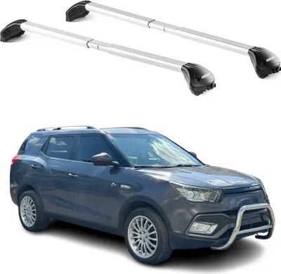 Image de Barres de toit pour Ssangyong XLV 2016-2025 5P Gris Argenté 2 pièces ABE