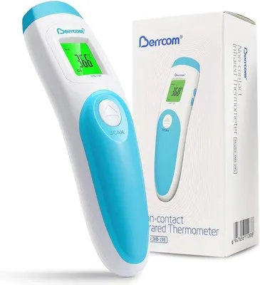 Produktbild von 3-in-1-Stirnthermometer – Digitales Infrarot-Thermometer für Erwachsene und Babys – Berührungsloses medizinisches Thermometer mit Fieberalarm