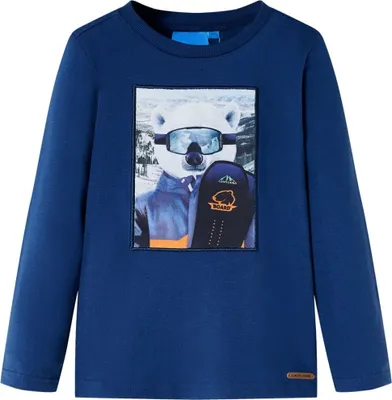 Produktbild von "2026 Promotion" Kinder-Langarmshirt - Gute Qualität - Jeansblau 116 - Langarmshirts MM229