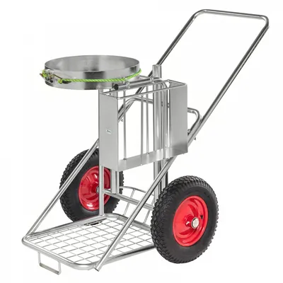 Produktbild von Kongamek Reinigungswagen verzinkt 1200x820x1000 mit pannensicherer Bereifung Ø400mm
