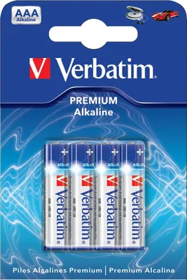 Obrázok produktu pre Alkalické batérie Verbatim AAA