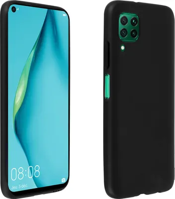Produktbild von Schutzhülle aus Silikon, schwarze Gelhülle für Huawei P40 Lite