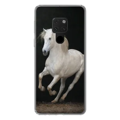 Produktbild von MuchoWow® Handyhülle Schutzhülle Hülle für Huawei P40 Lite Pferde - Schwarz - Porträt Silikon Softcase Handy Hülle - Handy