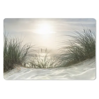 Produktbild von MuchoWow® Schreibtischunterlage Sand - Gras - Sonne 60x40 cm - XXL Mauspad - Großes Mauspad
