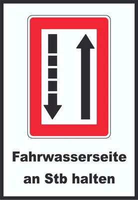 Produktbild von Fahrwasserseite an Steuerbordbord halten Symbol und Text A1 (594x841mm)