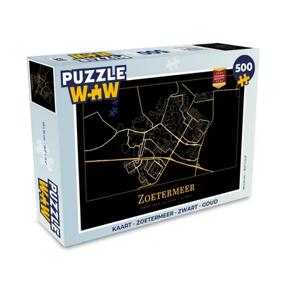 Obrázek produktu pro MuchoWow MuchoWow® Puzzle 500 ks Karta - Zoetermeer - černá - zlatá