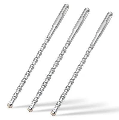Imagen del producto de Juego de brocas SDS Plus, de 3 piezas, 6 x 160 mm, para hormigón y piedra