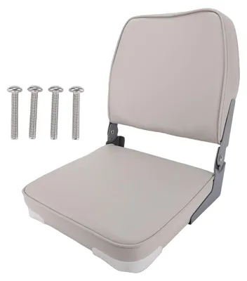 Produktbild von Klappbarer Bootsitz, gepolsterter Bootstuhl mit niedriger Rückenlehne, Tragfähigkeit 250 lbs, Pontonbootstuhl