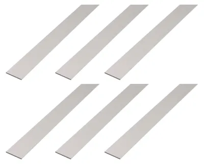Zdjęcie produktu dla Alberts 6 x płaskownik aluminiowy, anodowany na srebrno, 20 x 5 mm, długość 2 m