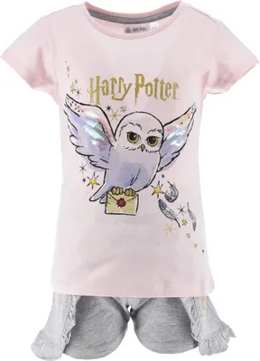 Produktbild von Schlafanzug kurz Hedwig - Harry Potter Rosa-Grau 98