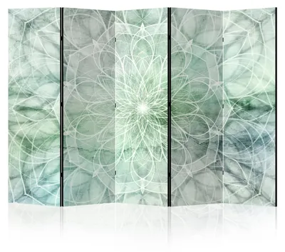 Produktbild von LUMASOUL Paravent doppelseitiger - Paravent Raumteiler Innen - 225x172 cm Motiv Mandala Boho Türkis