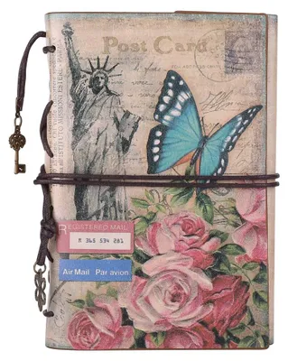 Produktbild von Reisetagebuch aus Leder, klassisches, nachfüllbares Vintage-Reisetagebuch, perfekt zum Schreiben, für Dichter, Reisende, als persönliches Tagebuch, mit leeren Reißverschlusseinlagen und losen Seiten.