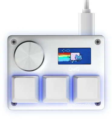 Imagen del producto de Teclado O3C con activación rápida y interruptor magnético Hall, compatible con OSU, Geometry Dash, y con interruptores Outemu Pink