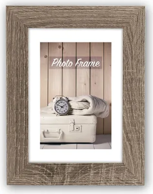 Image de Cadre photo en bois rectangulaire brun pour 20x30 cm