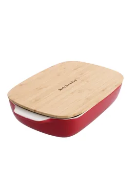 Produktbild von KitchenAid Stoneware Auflaufform mit Deckel Antihaft-Keramik Spülmaschinenfest