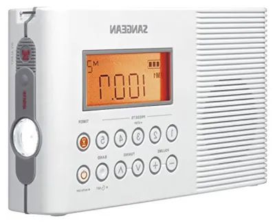 Productafbeelding van Douche Radio - Waterdichte Radio - Muziek Luisteren - JIS7 Waterbestendig - 9.4 inch breed - Wit