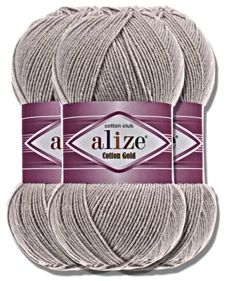 Produktbild von Alize 3x 100g Baumwolle Gold Wolle, Uni, Häkeln, Stricken (200)