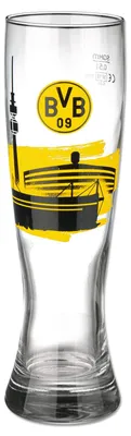 Zdjęcie produktu dla Szklanka do piwa pszenicznego BVB 09, żółto-czarna