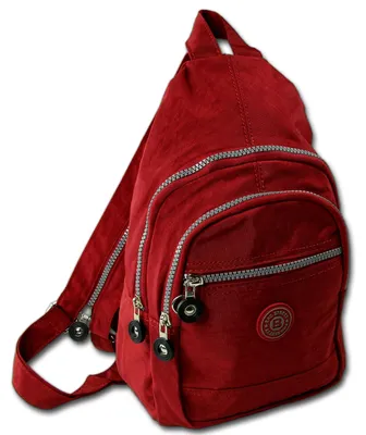 Productafbeelding van Bag Street rugzak, crinkle nylon, rood, trendy damesrugzak, model D3ORJ200R