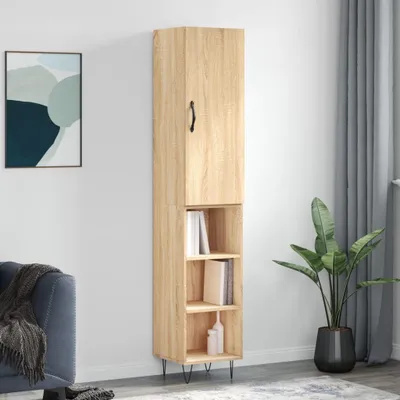 Obrázok produktu pre vidaXL Highboard Sonoma Oak 34,5x34x180 cm odvodený výrobok z dreva