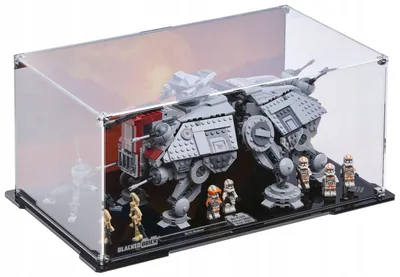 Immagine prodotto di Vetrina nera per LEGO® Star Wars 75337 – AT-TE Walker, con retro stampato