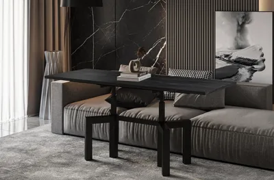 Produktbild von ENDO-Möbel Couchtisch Oliana, ausziehbar 110-170cm und höhenverstellbar (Beton Dunkel)