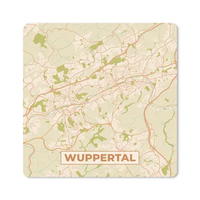 Produktbild von MuchoWow® Mauspad Mousepad Wuppertal - Karte - Stadtplan - Vintage 30x30 cm - Mousepads - Maus Mat - Pad - Mausunterlage - Gaming