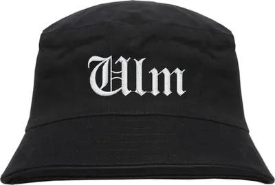 Produktbild von Ulm Fischerhut - Altdeutsch - bestickt -  Bucket Hat Anglerhut Hut Anglerhut Hut  Schwarz S/M