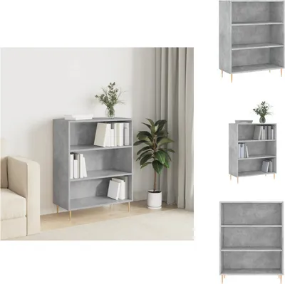 Imagen del producto de vidaXL Estantería gris hormigón, 69,5 x 32,5 x 90 cm, material de madera - Estanterías y libreros